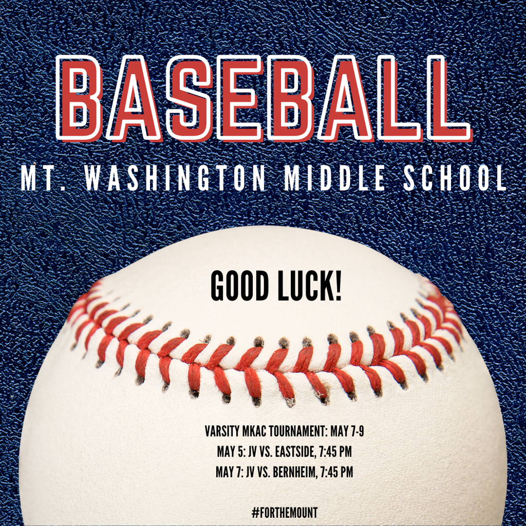 Good luck to the MWMS Baseball Team