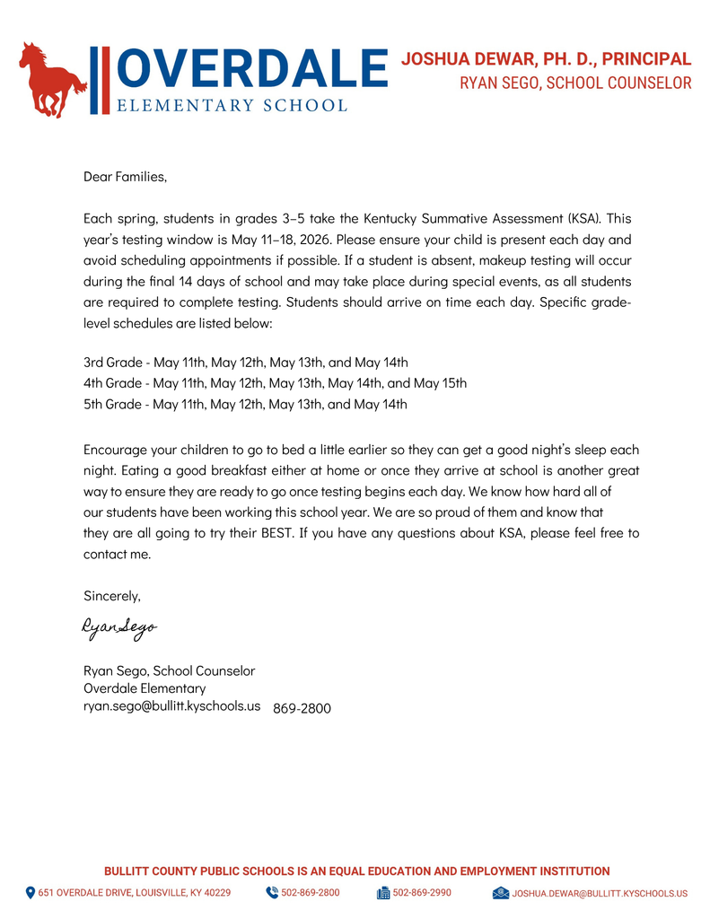 KSA Letter