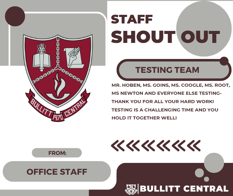 Staff Shoutout! 