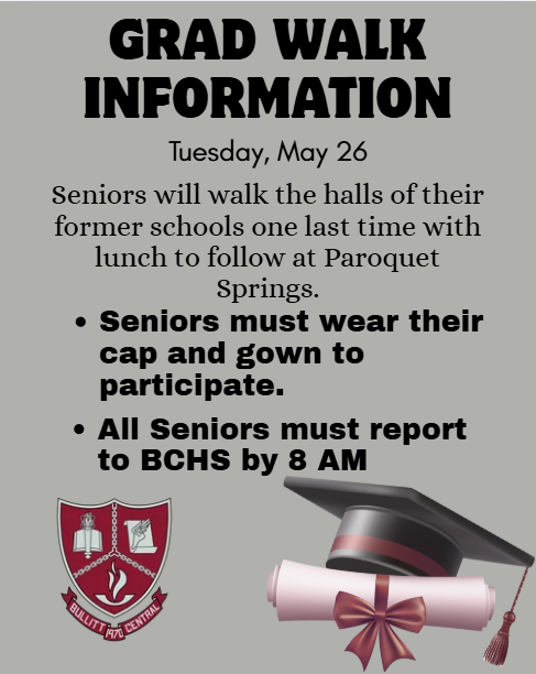 Grad Walks reminder