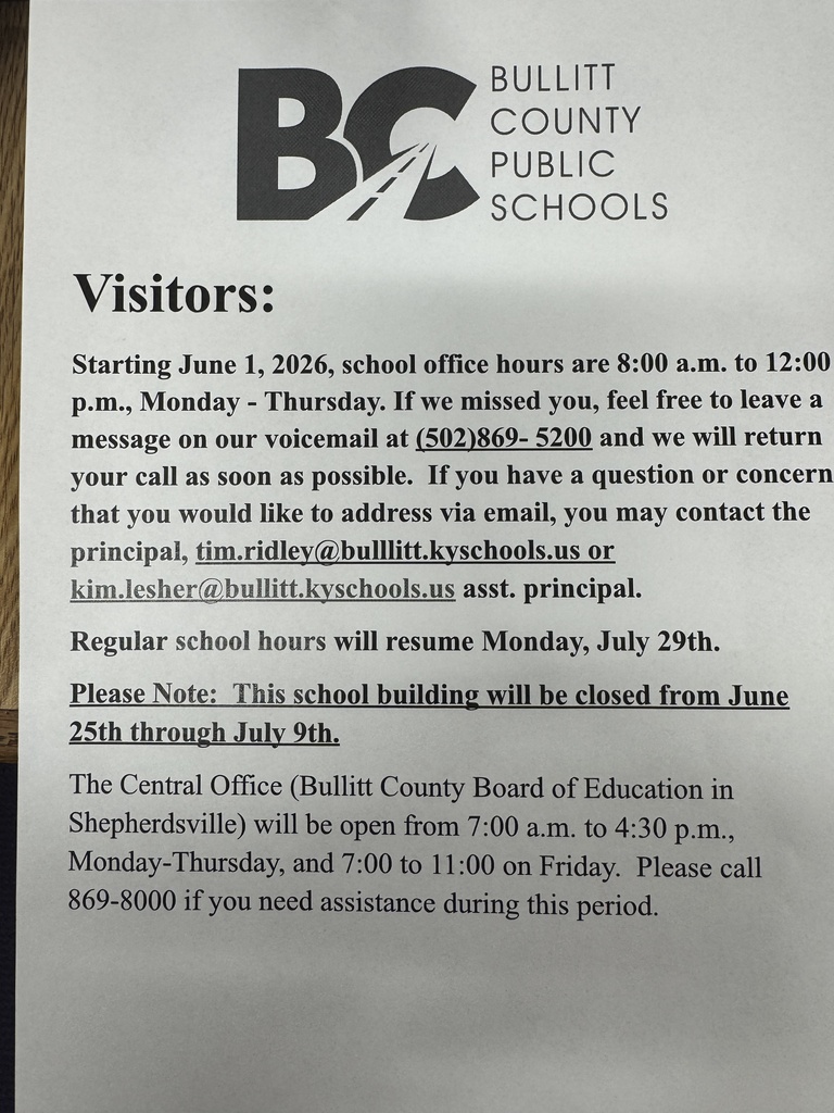 Summer Hours for BCPS
