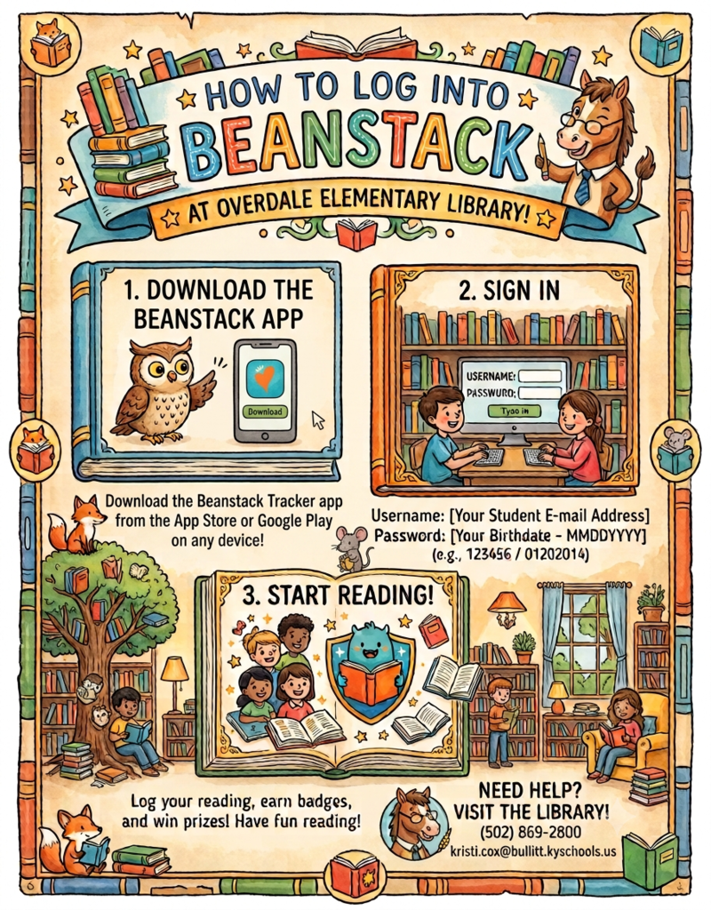 Flyer for logging into Beanstack for the first time