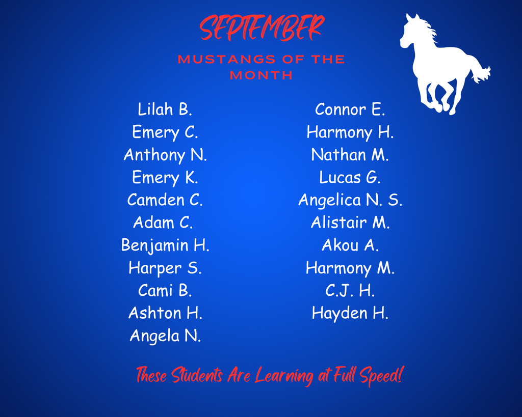 Mustangs of the Month