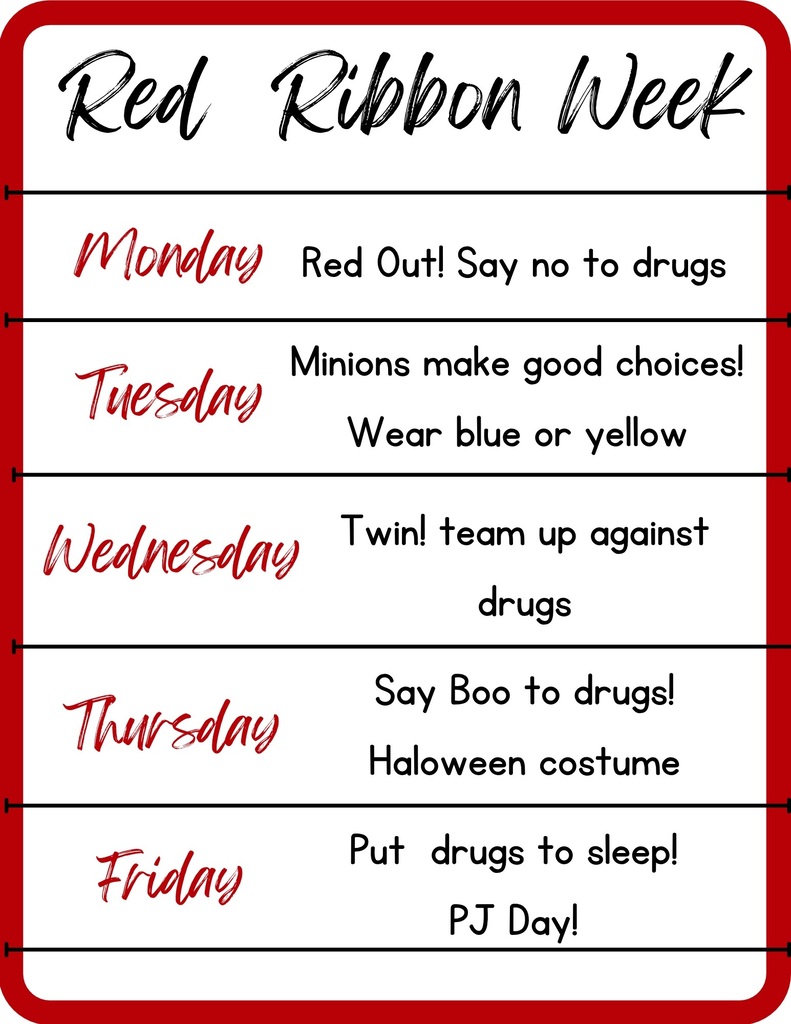 Red Ribbon Week: October 26