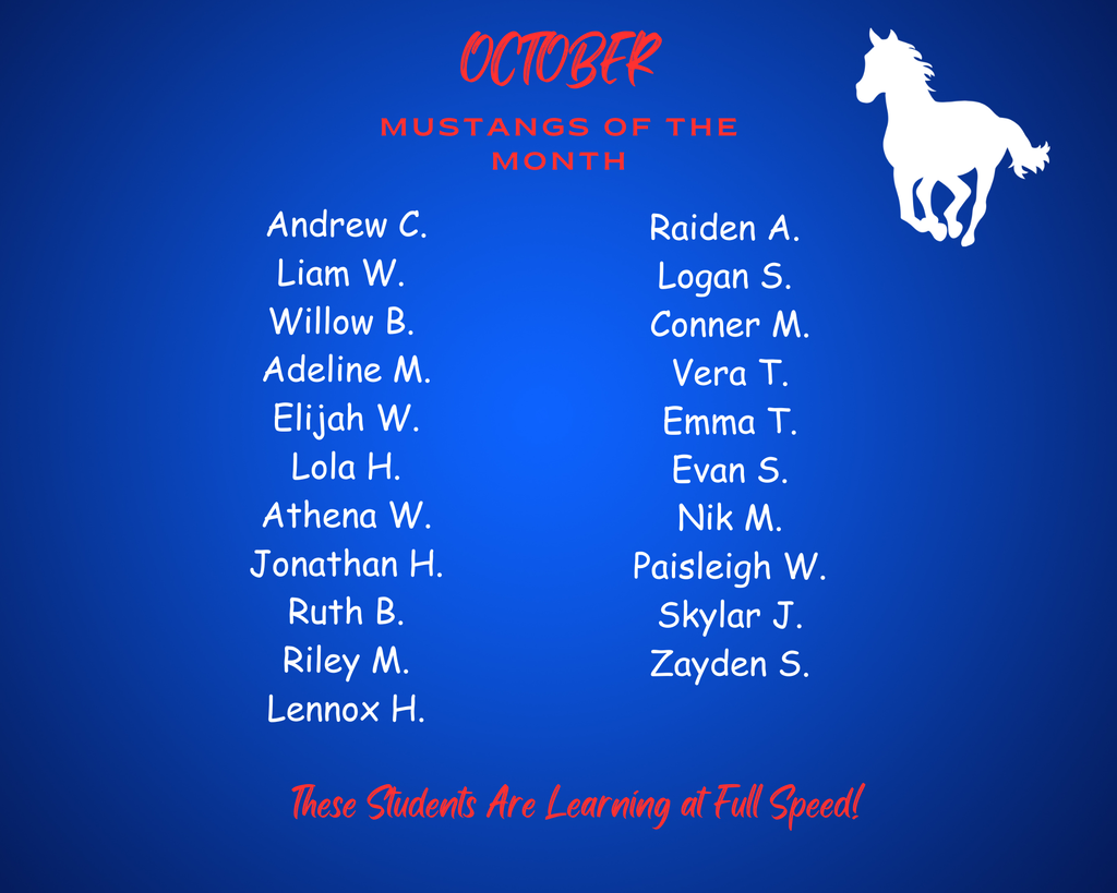 Mustangs of the Month