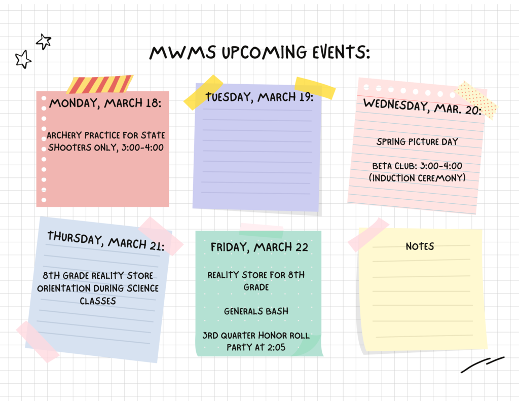 MWMS Upcoming Events