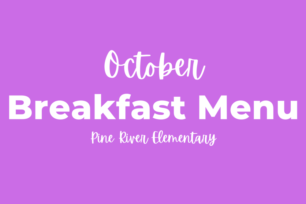 October BREAKFAST Menu