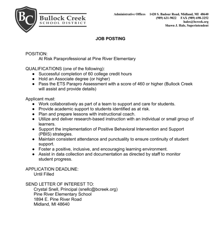 Job Posting