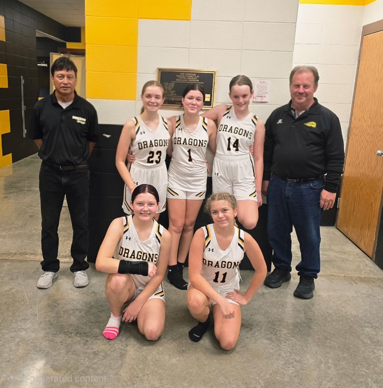 Junior high girls Lady Dragon basketball team.