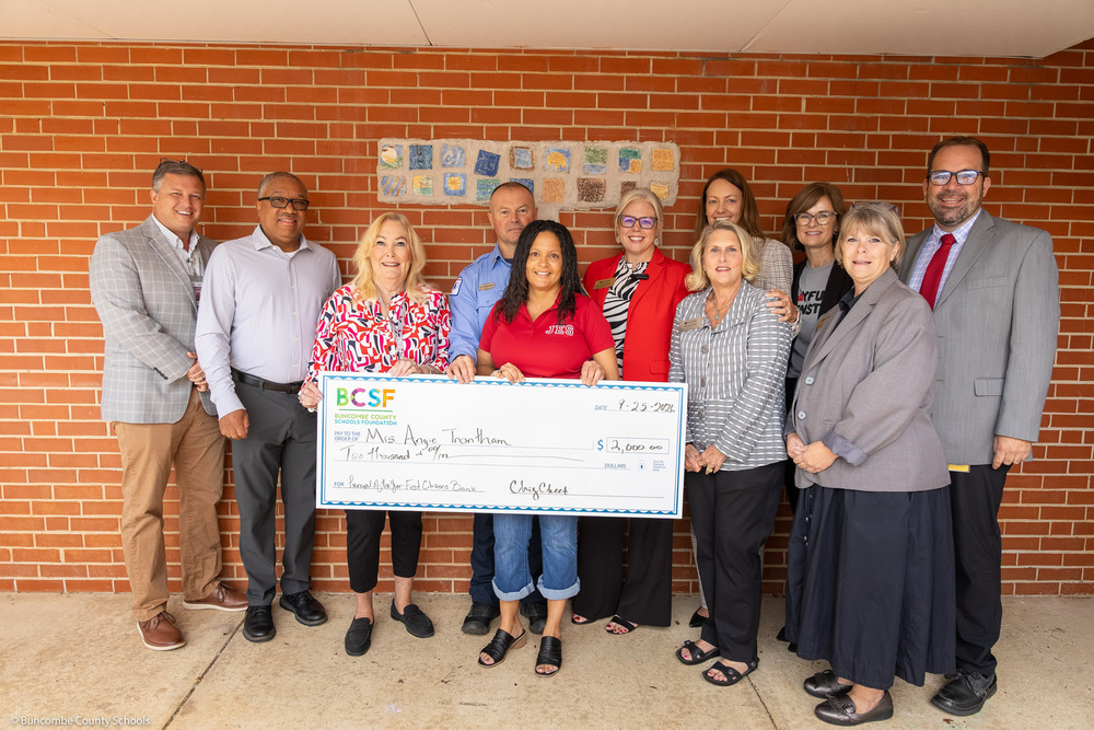 Group photo of Angie Trantham and the surprise squad. 