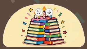 birthday cake of books