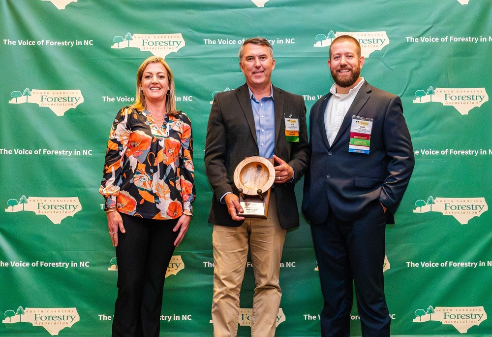 From left to right: Jessica Ireland, Director of Education Programs, NCFA; Rob Elliot; and Jadie Andrews, President, NCFA Board of Directors.