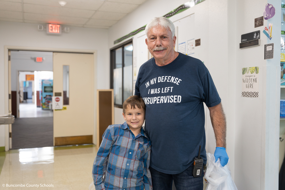 Mr. Allison with a student. 