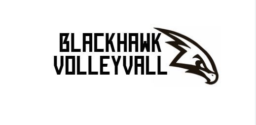 image of Blackhawk Volleyball and the NBMS Hawk head logo