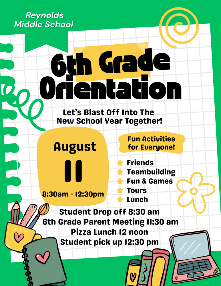 6th Grade Orientation - August 11