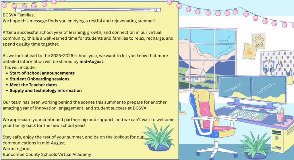 BCSVA Summer message