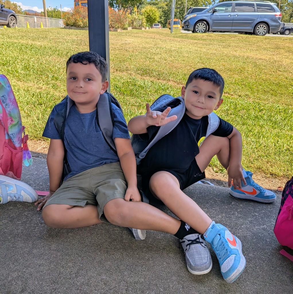 Students smile after their first week of school!