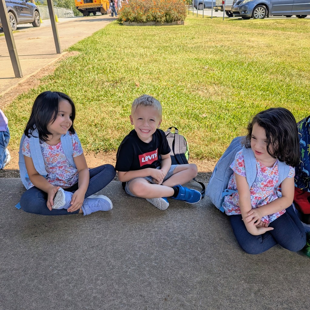 Students smile after finishing their first week of school!