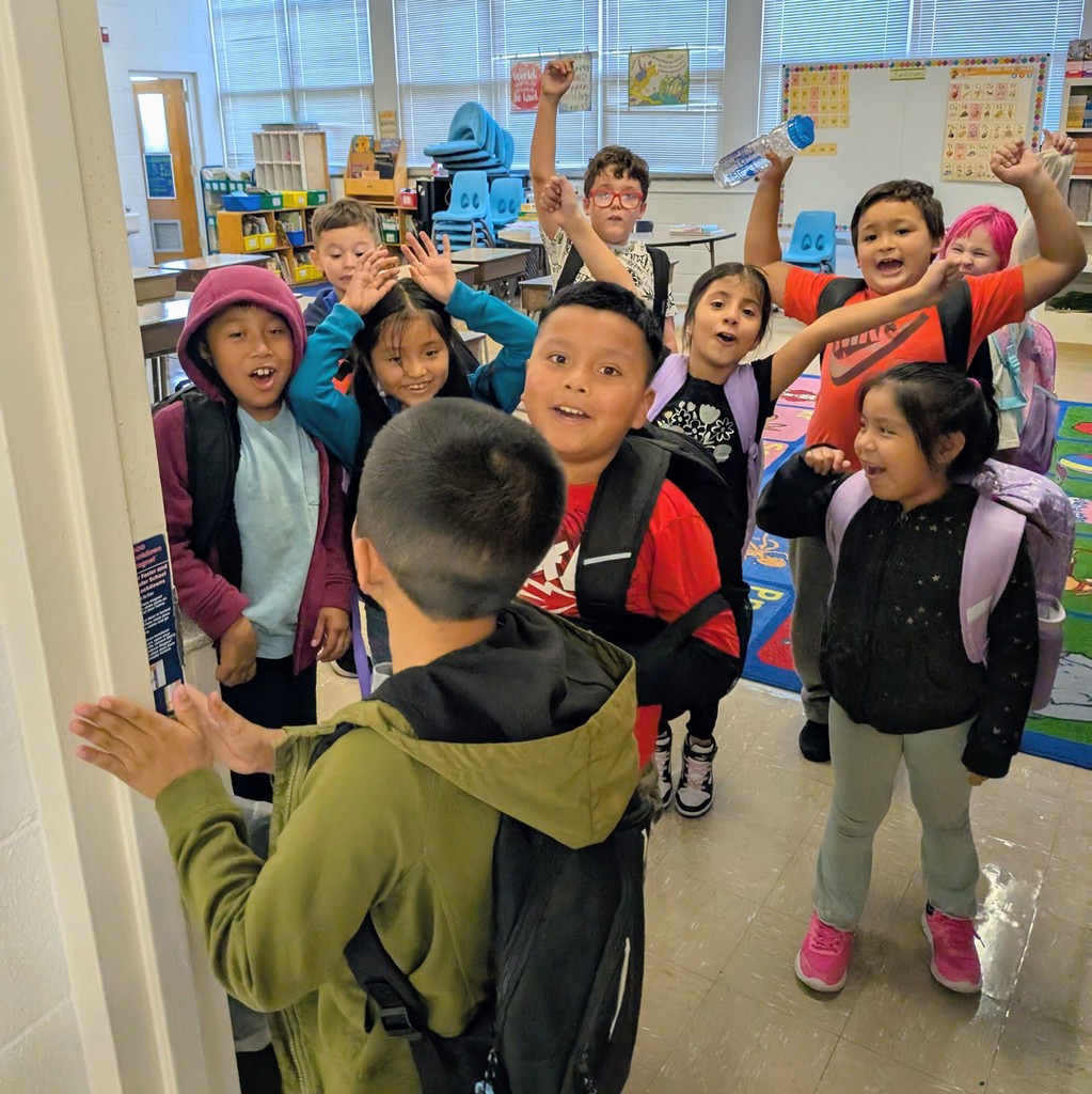 Ms. Rogers' second grade class celebrates their first week!