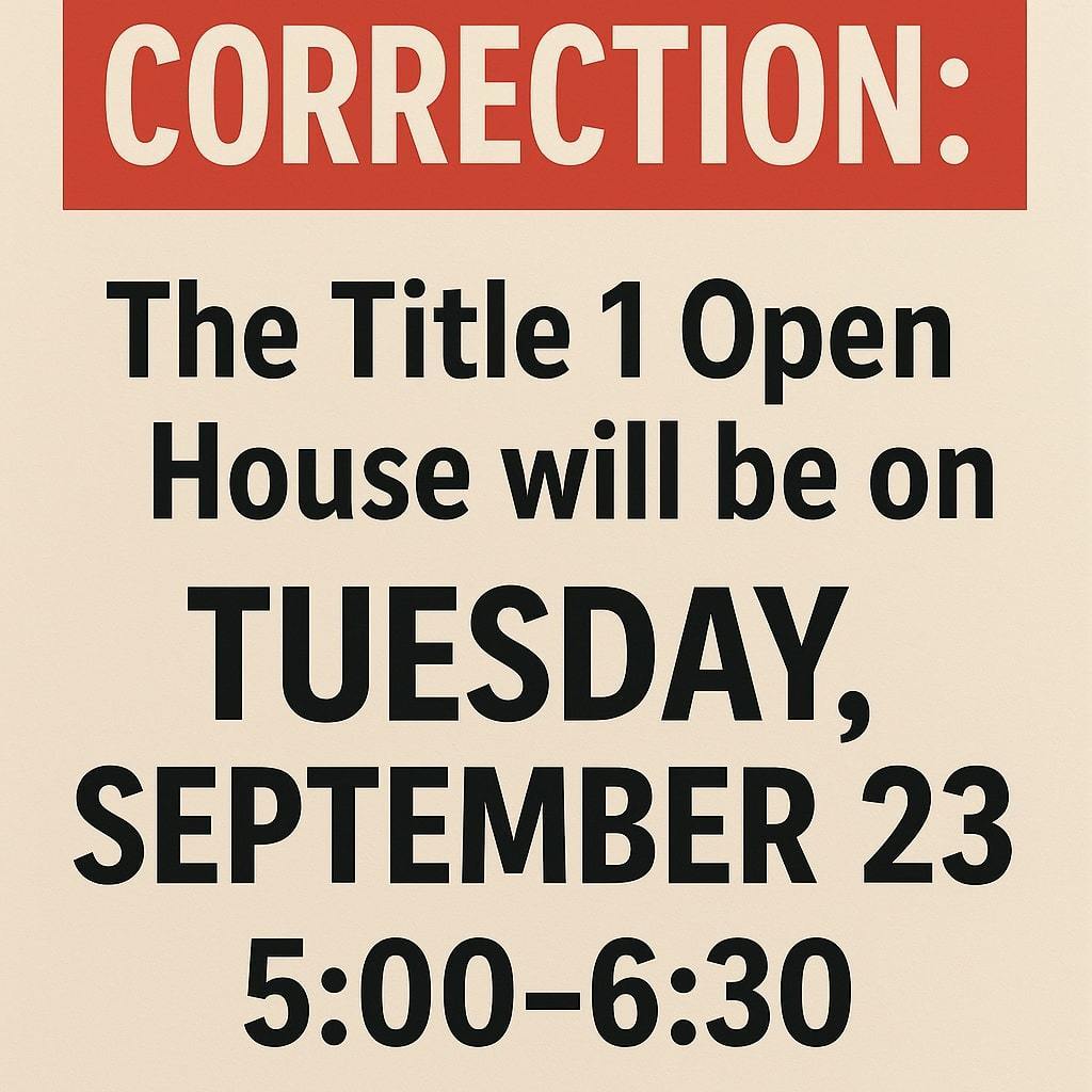 Correction! Open House 25-26