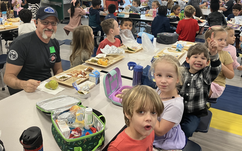 Having Lunch with Skyland Firefighters!