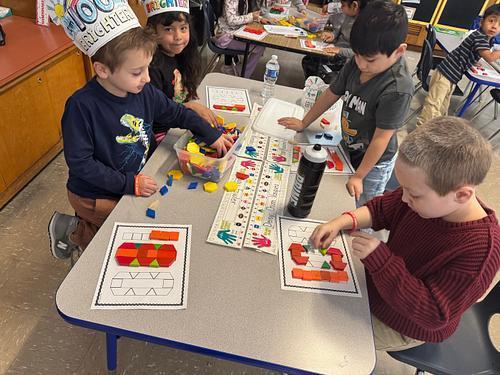 Students working at their desk.