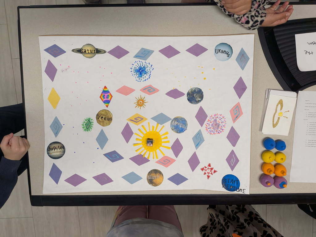 Student designed game board.