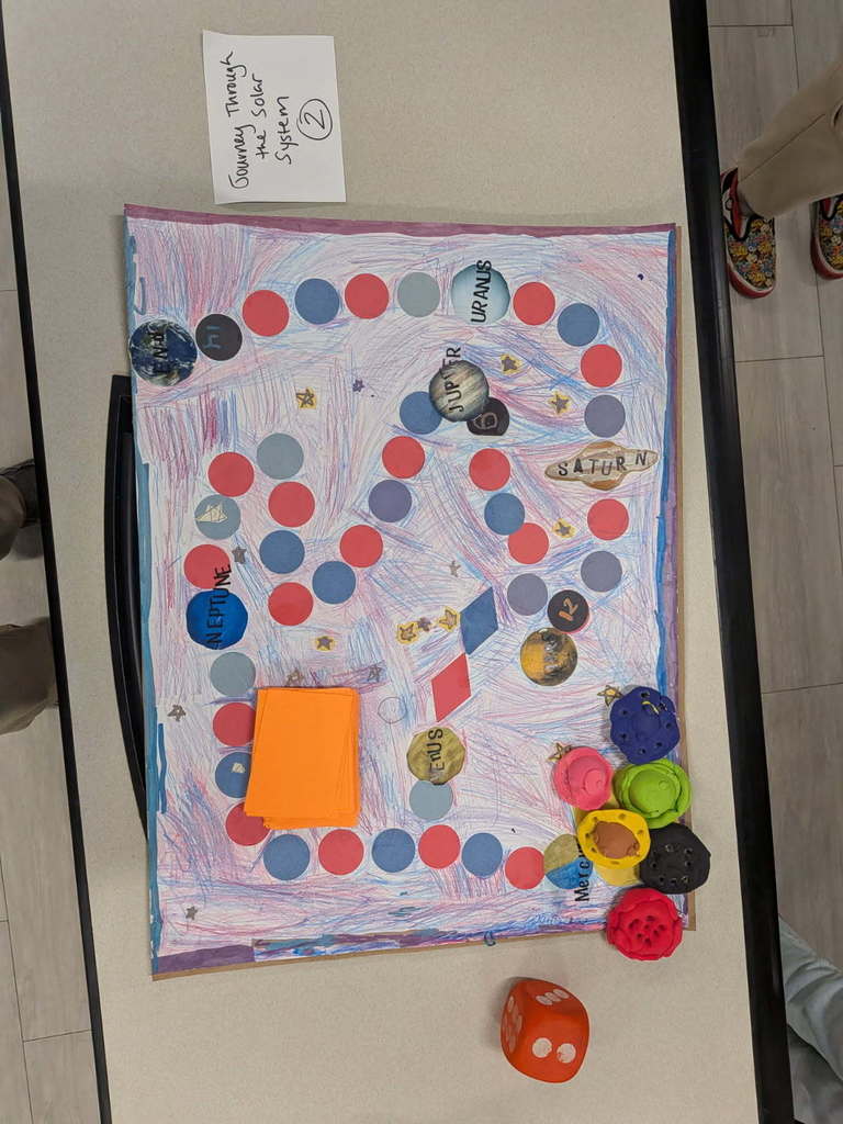 Student designed game board.