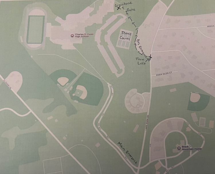 OHS campus map to the plant sale