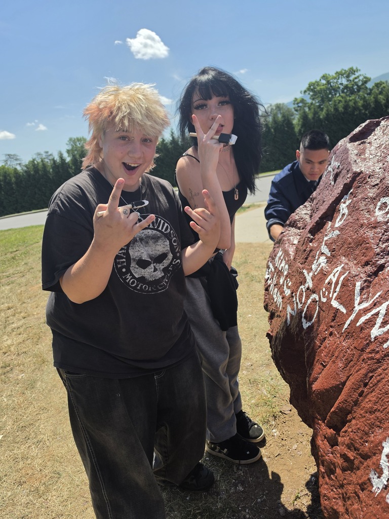 photo of OHS seniors painting Senior Rock