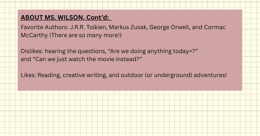 More info about Ms. Wilson, OHS ELA teacher