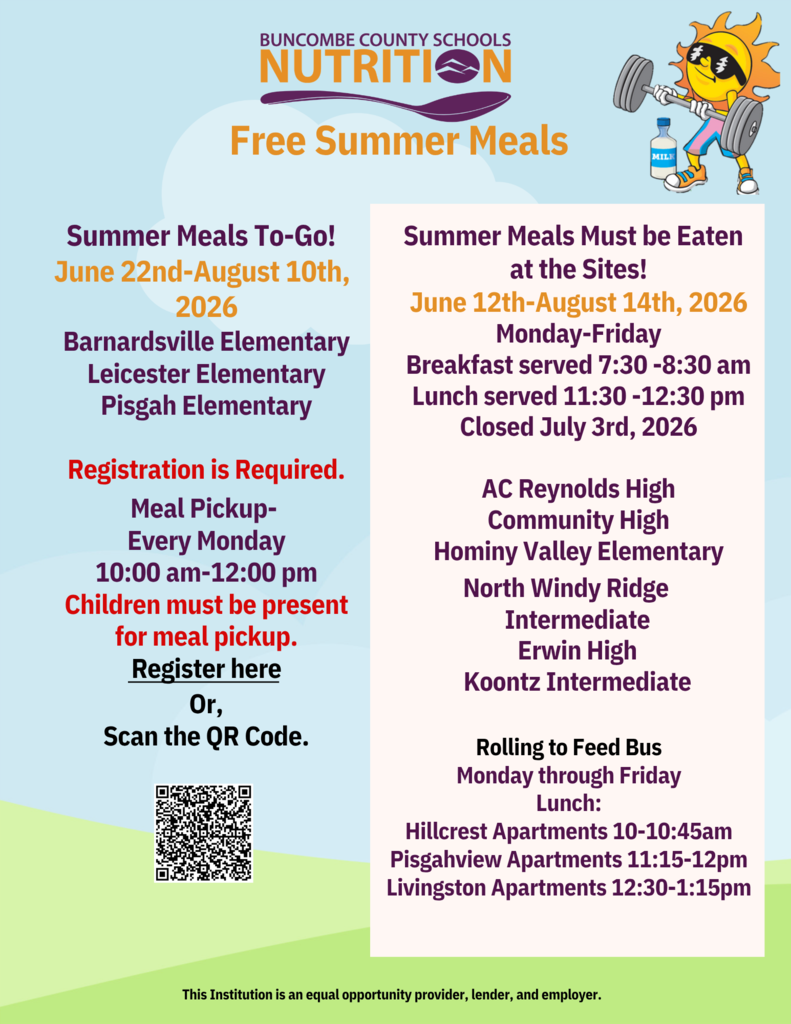 Flyer for summer meals: contact BCEC for details 