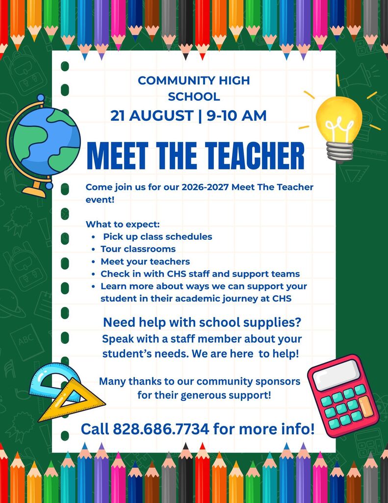 8/21/26 CHS Meet the Teacher flyer