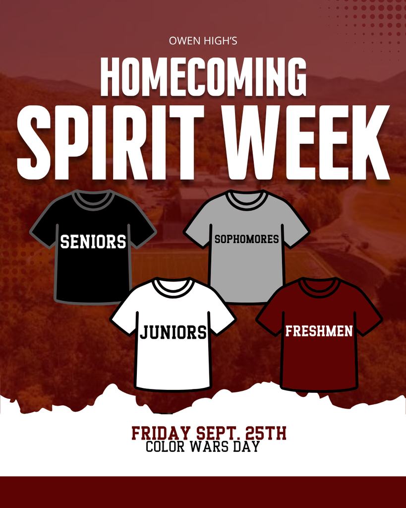 Friday spirit week theme: wear the color for your grade level