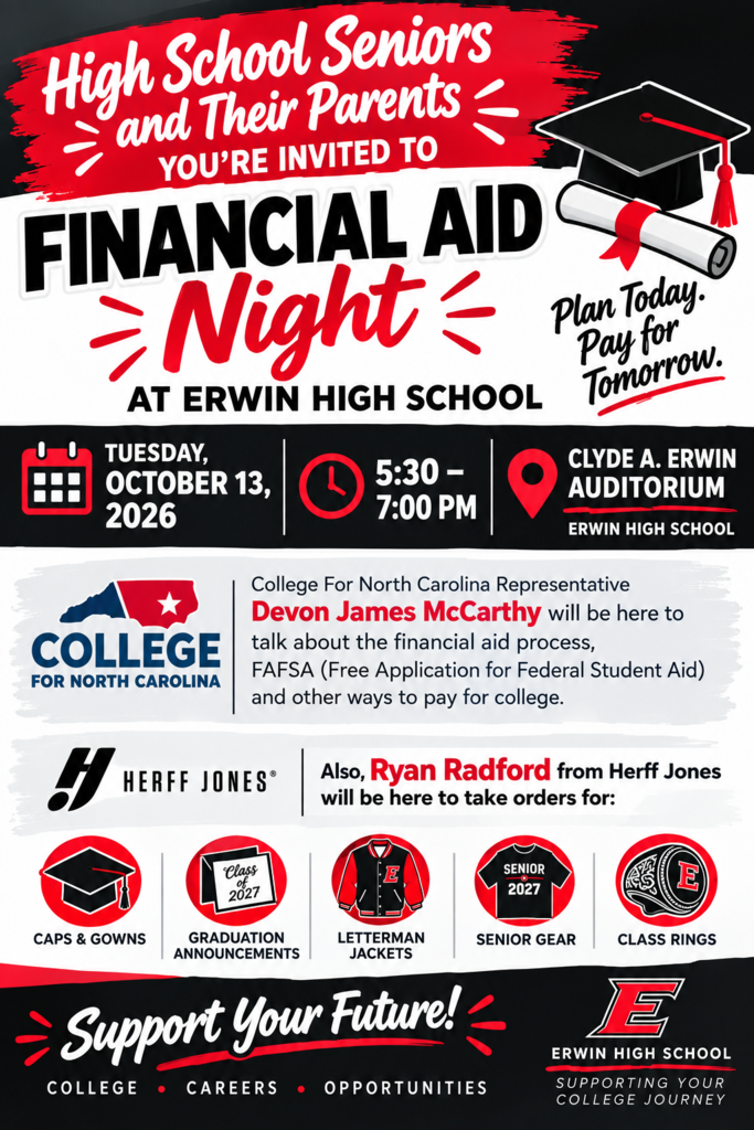Financial Aid Night - Tuesday October 13 5:30 in the Bob Johnston Theater