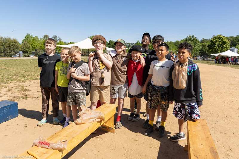 Students pose during the experience.