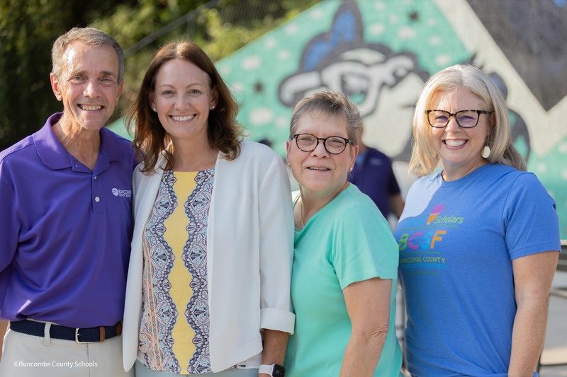 Dr. Jackson poses with Dr. Johnson, Dr. Reed, and Glenda Weinart