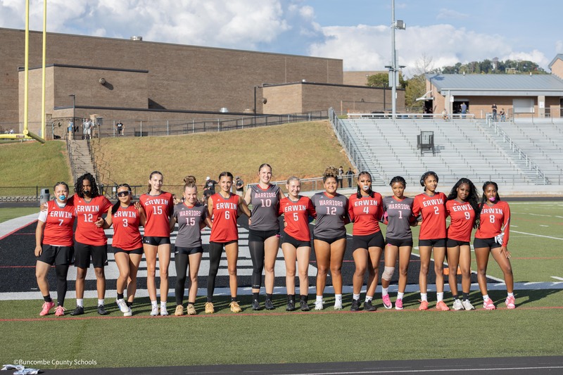 erwin warriors women's flag football team