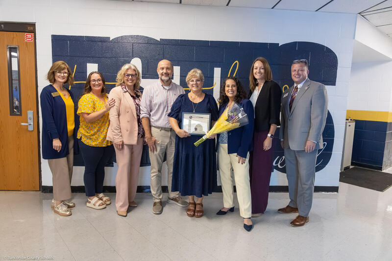 Superintendents, principals with Margo Hale.