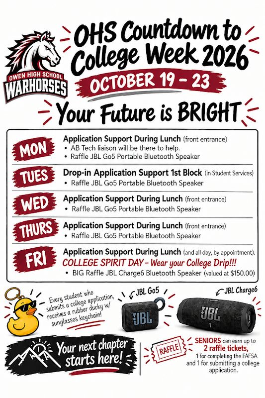 Image of daily countdown to college activities