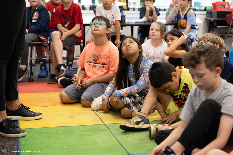 Students paying attention to what the instructor is saying. 