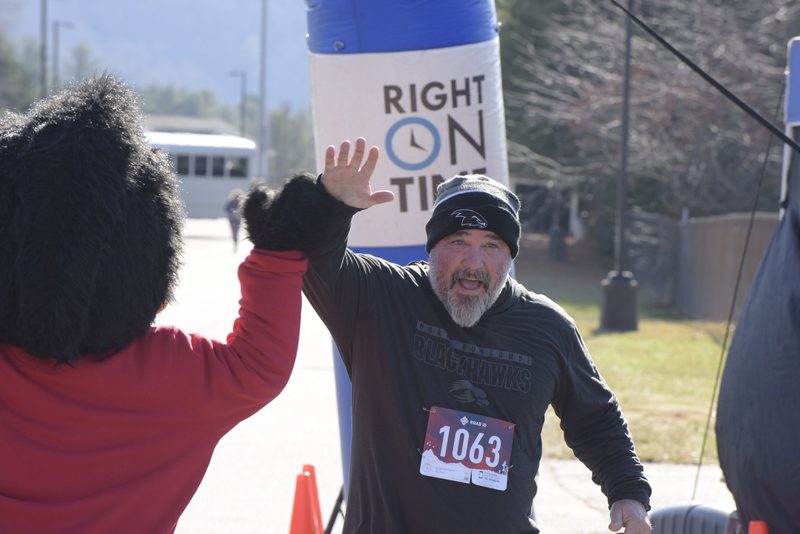 Mr. Yontz at the finish line
