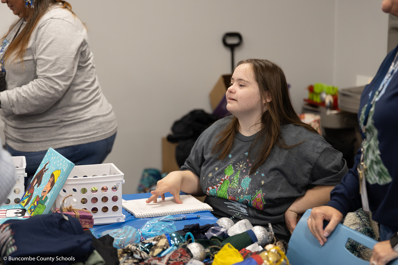 BCS high school student trying to sell crafts.