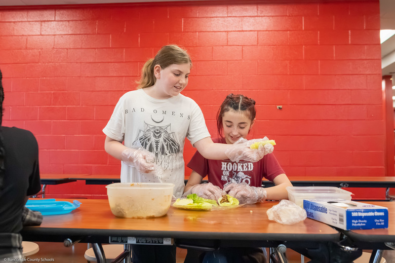 Two students make Eastern European food.