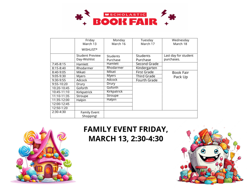 Book Fair Schedule