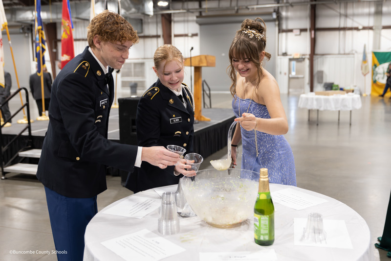 Students drinking from the bowl of social graces