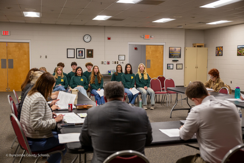 Students seated observing a BCS Policy Committee meeting