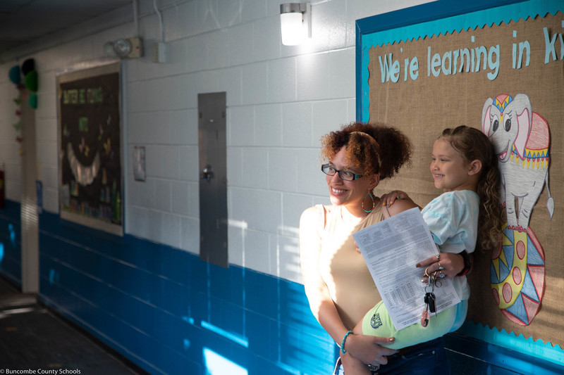Students having fun at Meet the Teacher