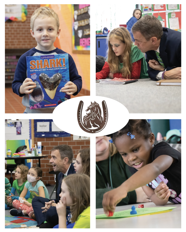 Photo collage of Dr. Jackson's visit to WD Williams. 