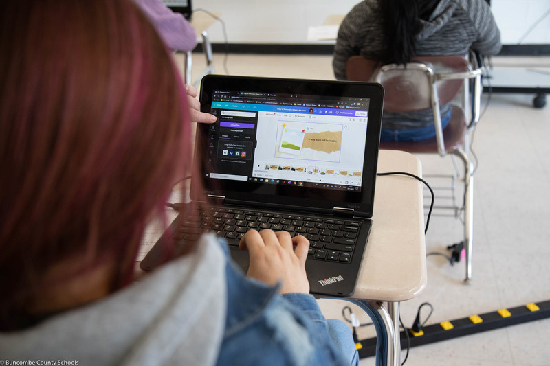 Student creating a video about where they are from. 